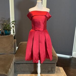 Women’s Off the Shoulder Short Red Prom Party Homecoming Dress CorsetBack Size 6